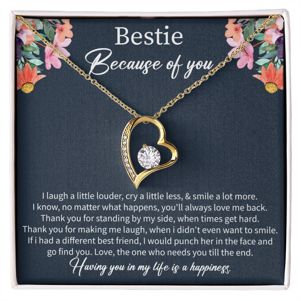 Best Friend Birthday Necklace with Message Card ā Long Distance Friendship Gift for Women - Beauty Belliss